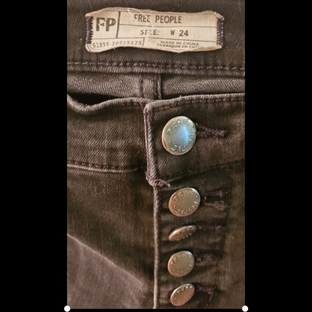 Free People High Waisted Ripped Skinny Jeans - Picture 2 of 8